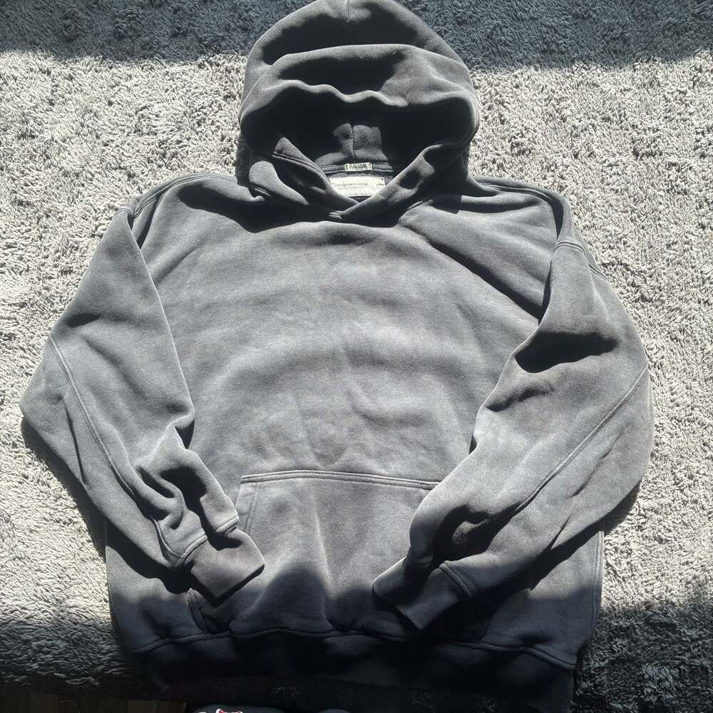 Abercrombie & Fitch A&F Essentials Oversized Pullover Hoodie in Washed Black